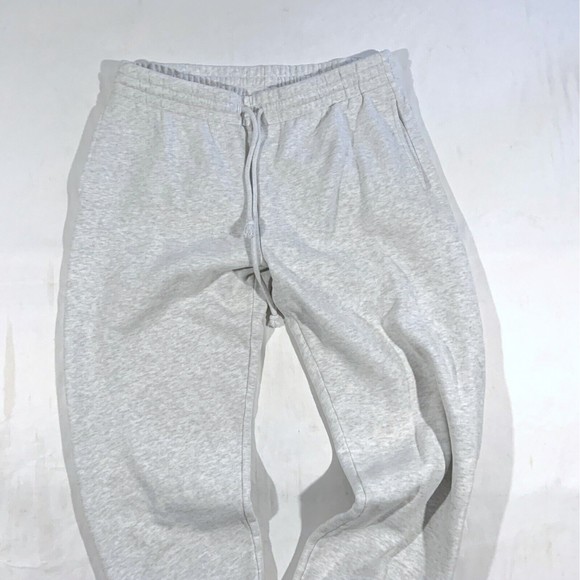 TNA Aritzia Gray Elastic Waist Pull On Fleece Jogger Boyfriend Sweatpants Size L - Picture 2 of 8